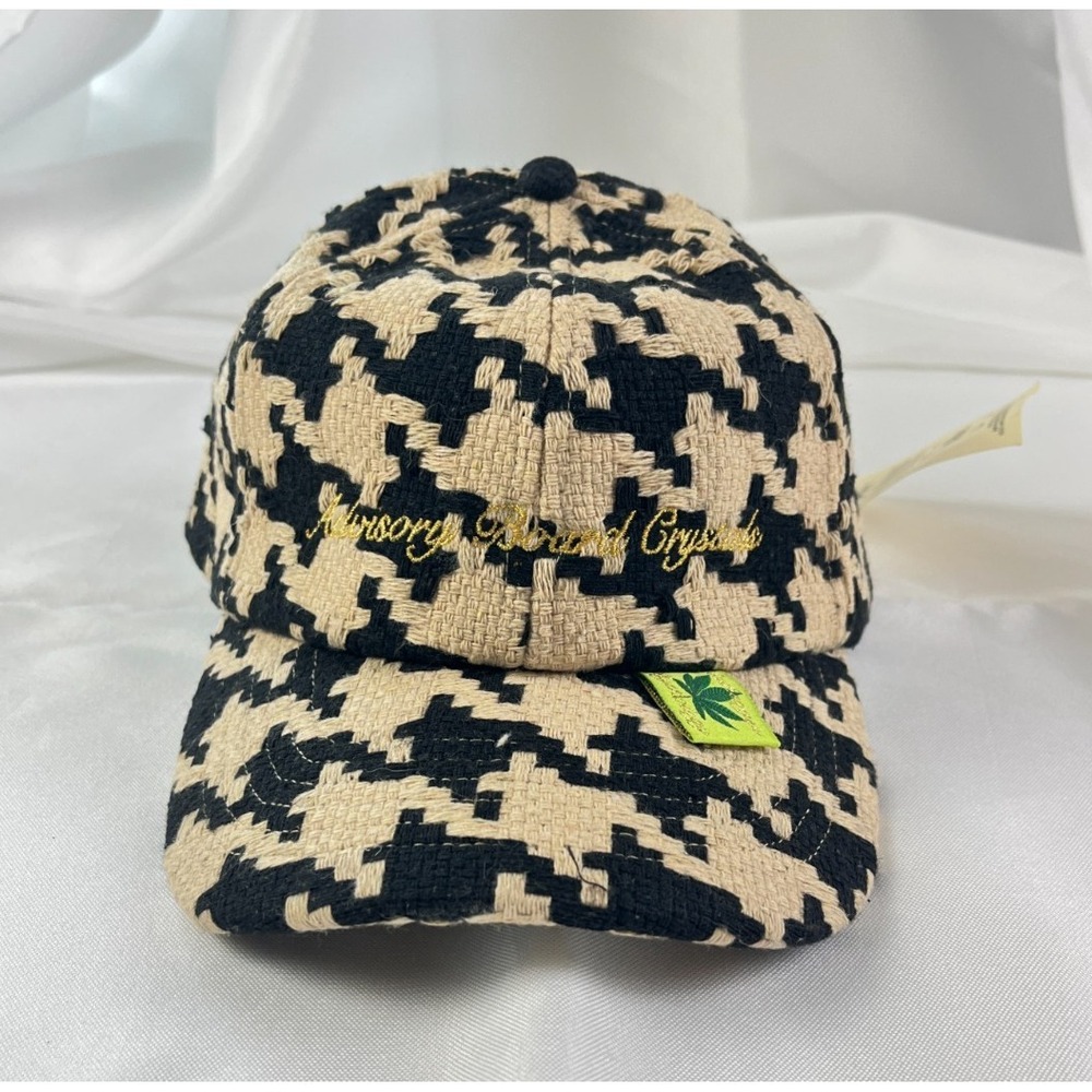 Advisory Board Crystals ABC Houndstooth Hat Khaki Black Strapback Magnetic Rare